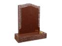 Rustic Pitched Red Granite Memorial 