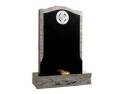 Rustic Pitched Black Granite Memorial 