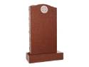 Rustic Pitched Red Granite Memorial 