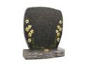 Rustic Pitched Black Granite Memorial 