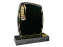 Rustic Pitched Black Granite Memorial 